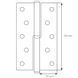 Завіса дверна RDA 125 * 3 * 2,5 (1 підшипник, сталь) хром (ліва) (30498)