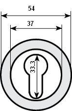 Накладка дверна під ключ RDA Style RY-59 матова латунь/полірована латунь (17385) 17385 фото