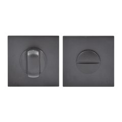Дверна накладка під WC Comit Novelty А, Tucanо А, чорний матовий (розетта 6 мм) 58160 фото