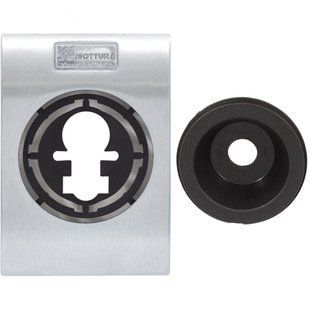 Декоративная накладка Mottura 95502B0CS для замка 3DKey прямоугольная хром матовый (60155) 60155 фото