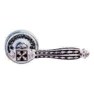Дверна ручка RDA Antique Collection Roma 818 хром/чорний лак (29827) 29827 фото