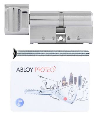 Циліндр ABLOY PROTEC2 HARD MOD 63 мм (32Hx31T) Ключ-Тумблер M / S CY333 CAM30 Хром полірований / Хром полірований ABL7000002831 фото
