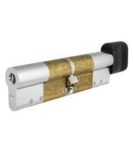 Циліндр ABLOY PROTEC2 MOD 92 мм (41x51T) Ключ-Тумблер 3KEY CY323 CAM30 Хром полірований / Чорна фарба ABL7000017850 фото
