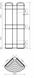 Полка-сетка Arino угловая тройная, хром полированный (31650)