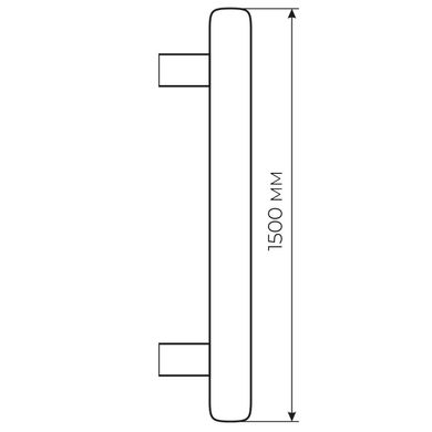 Дверна ручка тянуча Fimet 810 30 1500 F60 (з двома точками кріплення і одностороннім кріпленням в дерево) нержавіюча сталь (53947) 53947 фото