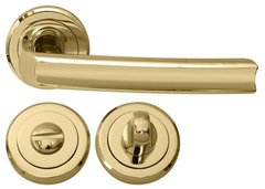 Дверна ручка RDA Verona з накладками-поворотниками титанове золото (14858) 14858 фото