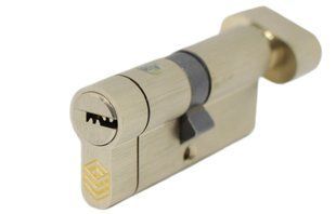 Дверний циліндр HardLock L-series 60мм (30х30Т) Сатин (ключ-тумблер) tsmhlkts-60-30x30t фото