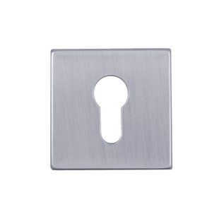 Декоративна накладка Protect 60*60 mm під циліндр хром матовий 64443 фото