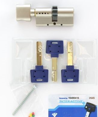 Циліндр MUL-T-LOCK INTERACTIVE+ XP 62 мм (31x31T) Ключ-Тумблер 3KEY CGW Нікель сатин / Нікель сатин MTL7000011992 фото