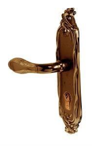 Дверная ручка на планке RDA Antique Collection, черный никель/золото (26029) 26029 фото