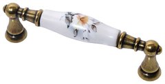 Мебельная ручка Bosetti Marella Classic, фарфор/золото valenza (31421) 31421 фото