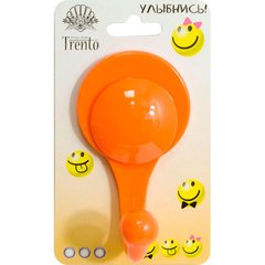 Гачок одинарний пластиковий Trento, помаранчевий (25897) 25897 фото