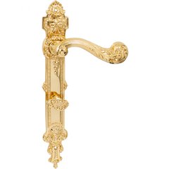 Дверна ручка на планці Enrico Cassina C01210/5 під wc, DX, 90мм золото 24179 фото