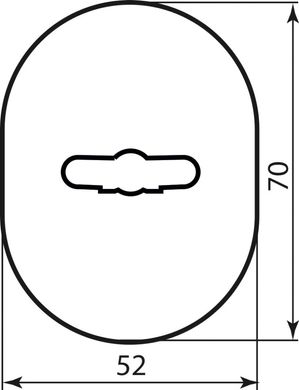 Накладка для замка з язичком Mottura 95324СR0C1 хром (5941) 5941 фото