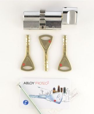 Циліндр ABLOY PROTEC2 HARD MOD 83 мм (37Hx46T) Ключ-Тумблер 3KEY CY333 CGW Хром матовий / Хром матовий ABL7000015874 фото