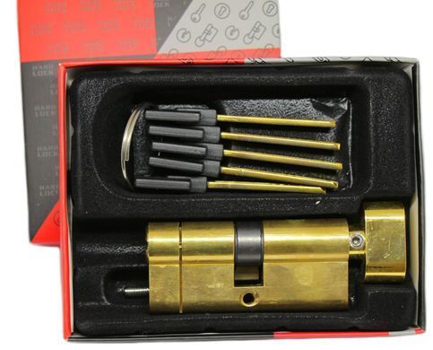 Дверний циліндр HardLock L-series 70мм (30х40Т) Золотий (ключ-тумблер) tsmhlktg-70-30x40t фото