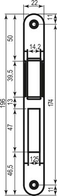 Ответная планка к механизму AGB Centro Focus B014024003 латунь (36289) 36289 фото