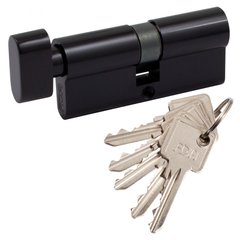 Цилиндр дверной RDA 35/35 мм, английский ключ / поворотник, 5 ключей, черный (58715) 58715 фото