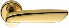 Дверна ручка Colombo Design Daytona PF11 полірована латунь з накладками під проріз (6409), Латунь полированная