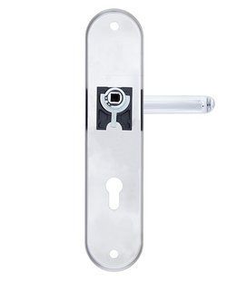 Фурнитура защитная ROSTEX UNIVERSAL R fix-mov DIN PLATE 85мм Хром_полирований 22мм 38-55мм 3 класса Ovalne/Baryt CR Комплект RST-4042600103 фото