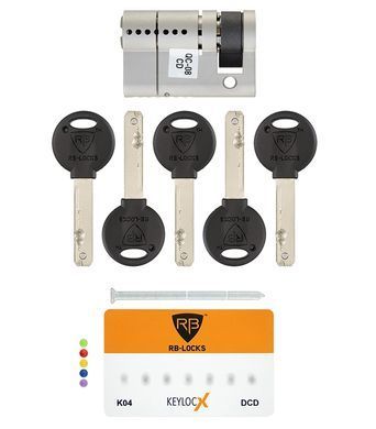 Циліндр RB DIN_HALF_K KEYLOCX 49,5 NST 39,5х10 CAM30 5KEY RB1 K04 BOX RAV-NE000208950 фото