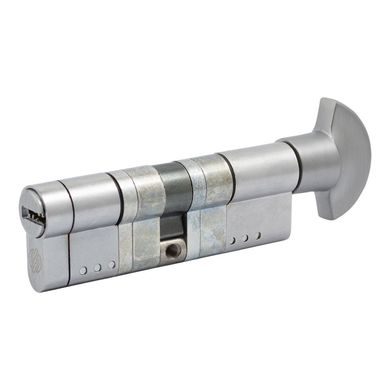 Цилиндр Securemme 361BPCS4545115 K64 45/45 мм 5ключей + 1монтажный ключ матовый хром (51565) 51565 фото