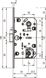AGB B011025006 Механізм для міжкімнатних дверей Mediana Evolution WC нікель 96мм (15836)