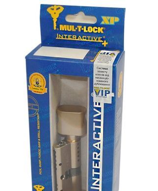 Циліндр MUL-T-LOCK INTERACTIVE+ XP 70 мм (35x35T) Ключ-Тумблер VIP_CONTROL 2KEY+3KEY CAM30 Нікель сатин / Нікель сатин MTL7000009594 фото
