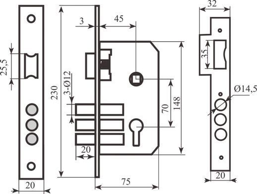 Механізм Bruno 7025-70 антична латунь (47763) 47763 фото