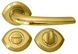 Дверна ручка RDA 0080 AN-02 WC з накладками-поворотниками золото/матова латунь (14218) 14218 фото