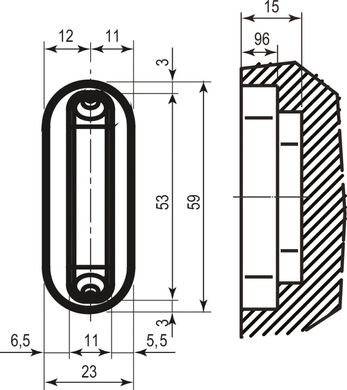 Відповідна планка AGB Art. B024020512 до механізму Polaris антична латунь (40970) 40970 фото