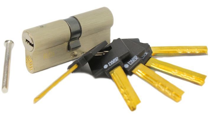 Дверний циліндр HardLock L-series 70мм (35х35Т) Сатин (ключ-ключ) tsmhlkks-70-35x35 фото