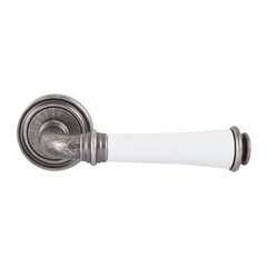 Дверна ручка Fimet Tasha 1028P-261 F45 R ф/з античне залізо/білий фарфор (54258), Античное железо/Фарфор