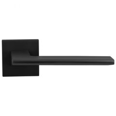 Дверная ручка на розетте RDA ROCK, матовый черный, (розетта 6 мм) 58396 фото