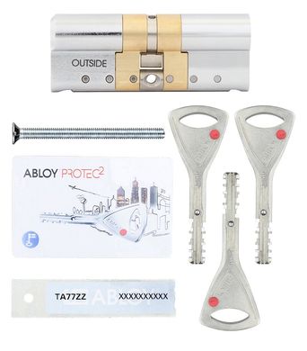 Цилиндр ABLOY PROTEC2 HARD MOD 68 мм ( 32Hx36 ) Ключ-Ключ 3KEY CY332 CAM30 Хром полированный ABL7000002995 фото