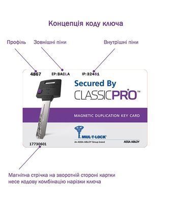 Цилиндр MUL-T-LOCK ClassicPro XP 71 мм ( 33x38T ) Ключ-Тумблер 3KEY CGW Латунь / Латунь полированная MTL7000018857 фото