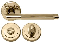 Дверна ручка RDA Milano 5250 з накладками-поворотниками титанове золото (14854) 14854 фото