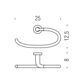 Півколо для рушників Colombo Design Basic B2731 (34519) 34519 фото