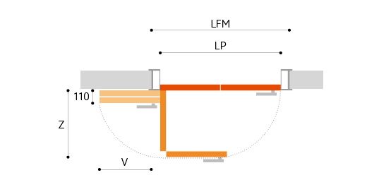 Система для складывающихся дверей Compack LP70 (LFM80) L (39515) 39515 фото