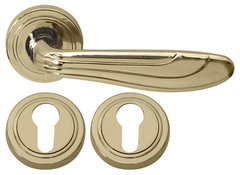 Дверна ручка RDA 5365 з накладками під поворотник титанове золото (14859) 14859 фото
