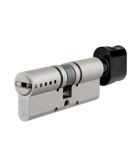 Циліндр MUL-T-LOCK INTERACTIVE+ XP 80 мм (40x40T) Ключ-Тумблер 3KEY CAM30 Нікель сатин / Чорна фарба MTL7000020934 фото