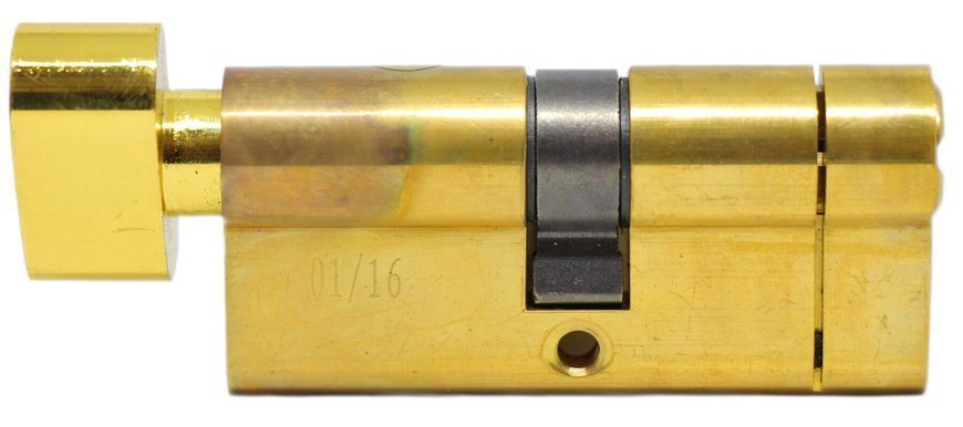 Дверний циліндр HardLock L-series 80мм (40х40Т Золотий (ключ-тумблер) tsmhlktg-80-40x40t фото