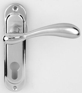 Ручка на планке под ключ RDA ImolaW хром/матовый хром (под замок 1025) (29220) 29220 фото