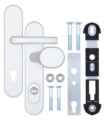 Фурнітура захисна ROSTEX ADLO_ALUFEST EL1 fix-mov DIN PLATE 90мм Алюміній_сріблястий 22мм 40-50мм 3клас Oval/Adlo ALU Комплект RST-4030530581 фото