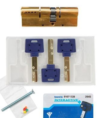 Циліндр MUL-T-LOCK INTERACTIVE+ XP 95 мм (35x60) Ключ-Ключ 3KEY CAM30 Латунь MTL7000012244 фото