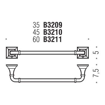 Тримач рушників Colombo Design Portofino B3210, хром полірований (17354) 17354 фото