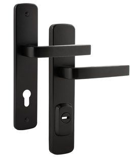 Фурнітура захисна ROSTEX *ASTRA R mov-mov DIN PLATE 85мм Фарба_чорна 22мм 38-55мм 3клас Astra BLACK_MAT Комплект RST-4025960496 фото