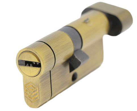 Дверний циліндр HardLock L-series 90мм (45х45Т)) Бронза (ключ-тумблер) tsmhlktb-90-45x45t фото