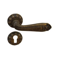 Дверна ручка RDA Antique Collection з накладками під ключ бронза антична (20371) 20371 фото