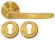 Дверна ручка RDA Nika з накладками під ключ золото (11623) 11623 фото